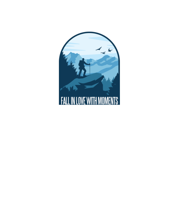 Fall in love with moments model gri pe tricou