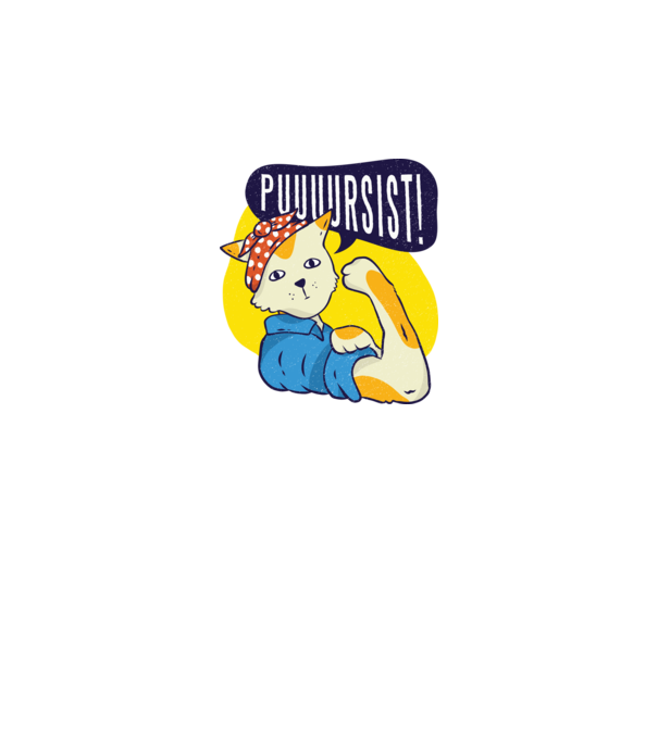 Pisică Pursist model gri pe tricou