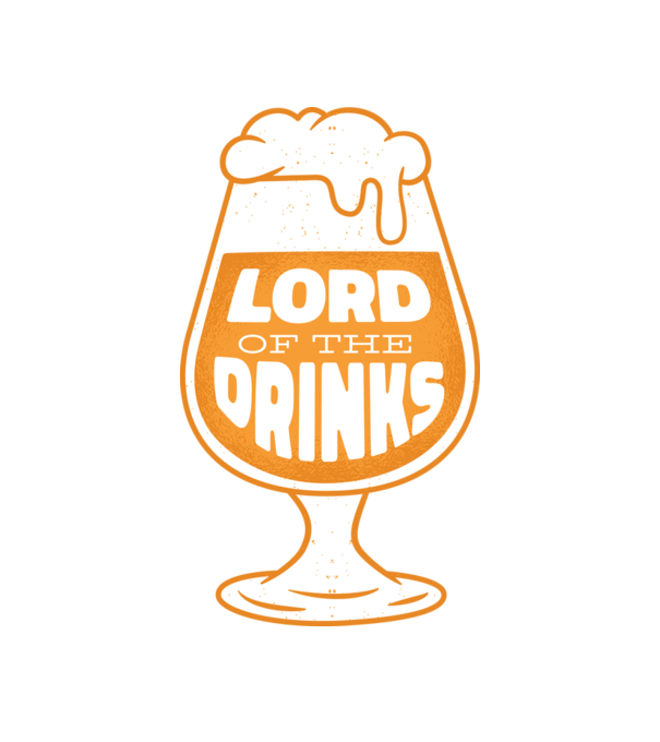 Lord of the Drinks Bere model alb pe tricou