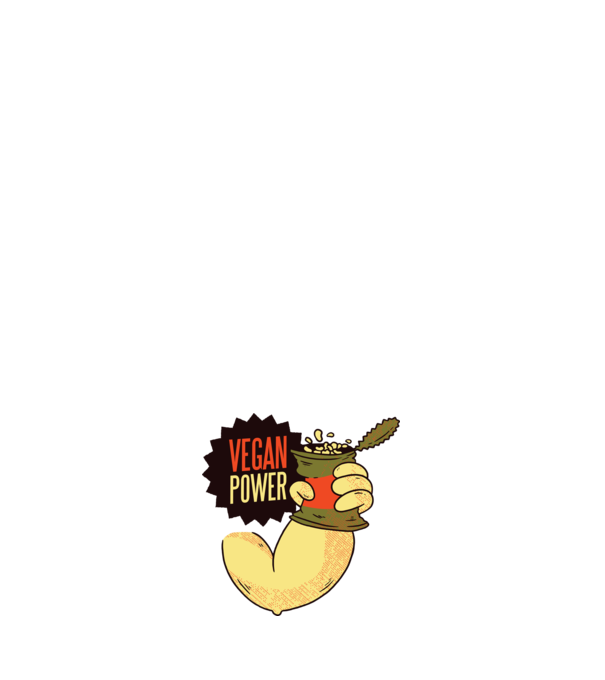 Putere vegan model negru pe tricou