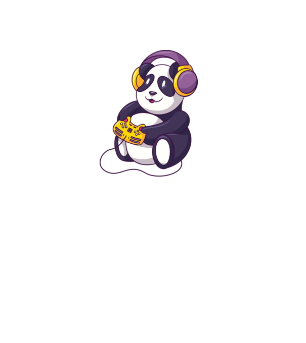 Gamer Panda model gri pe tricou
