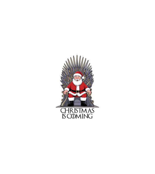 Christmas is Coming Alb model nisipiu pe tricou