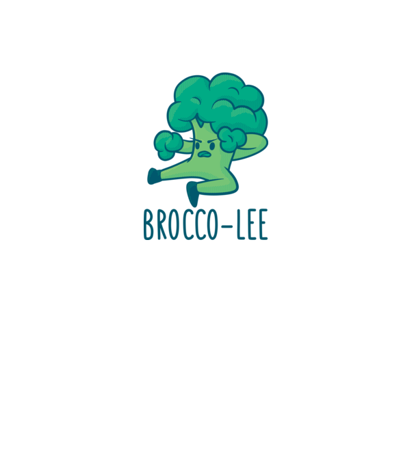 Brocco-Lee - Broccoli Karate model alb pe tricou