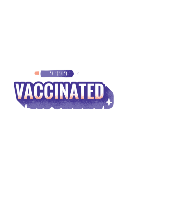Vaccinat model negru pe tricou