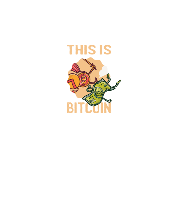 This is Bitcoin model negru pe tricou