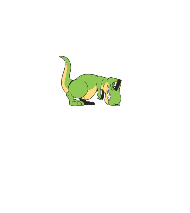 T-rex Push-up model albastru închis pe tricou