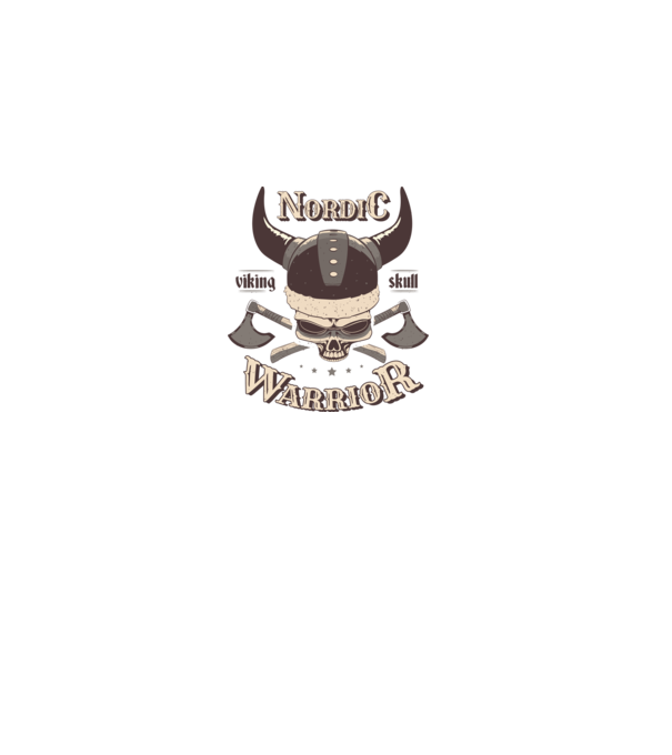 Nordic Warrior model negru pe tricou