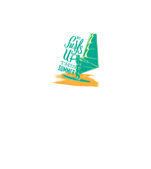 Surfs up this summer model turcoaz pe tricou