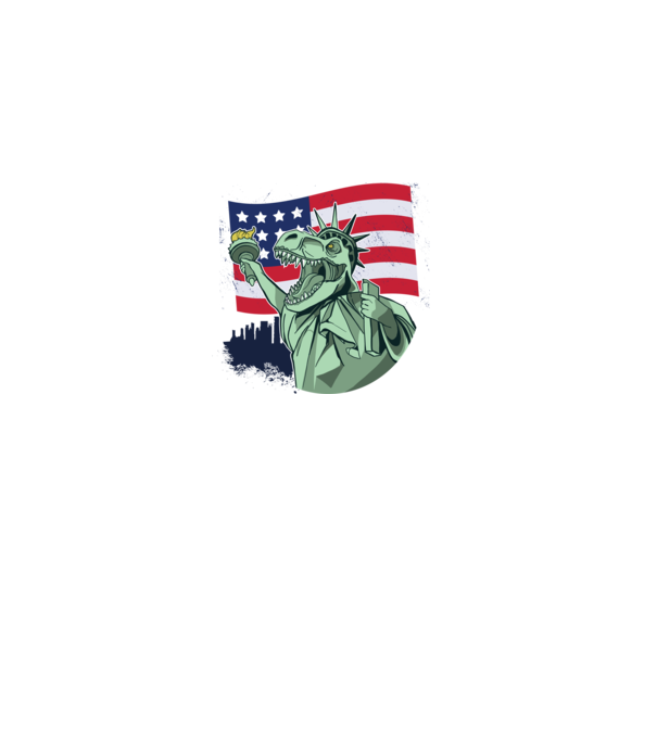 Ziua Independenței americane 4 iulie T-rex model nisipiu pe tricou