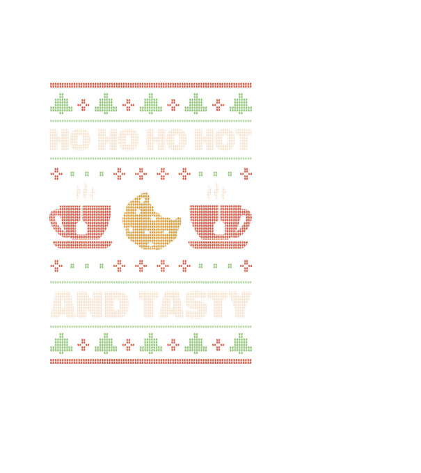 Ho Ho Ho Hot and Tasty Pulovăr urât model negru pe tricou