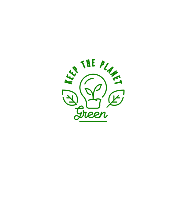 Keep The Planet Green - Ziua Pământului model alb pe tricou