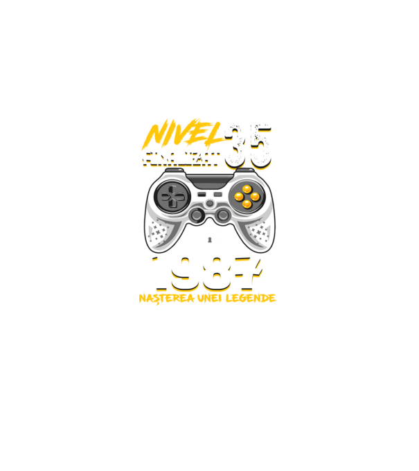 Nivel 35 finalizat. 1987 nașterea unei legende model negru pe tricou