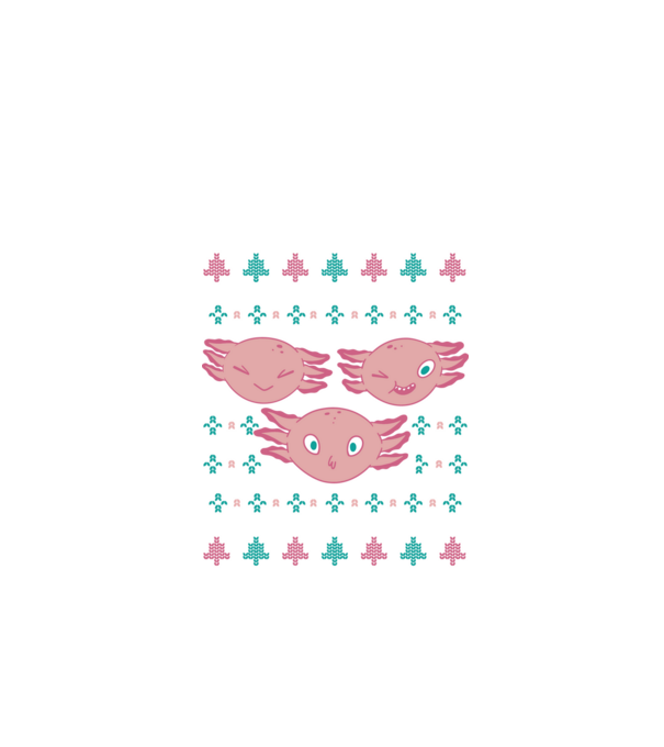 Pulover urât Axolotl model negru pe tricou