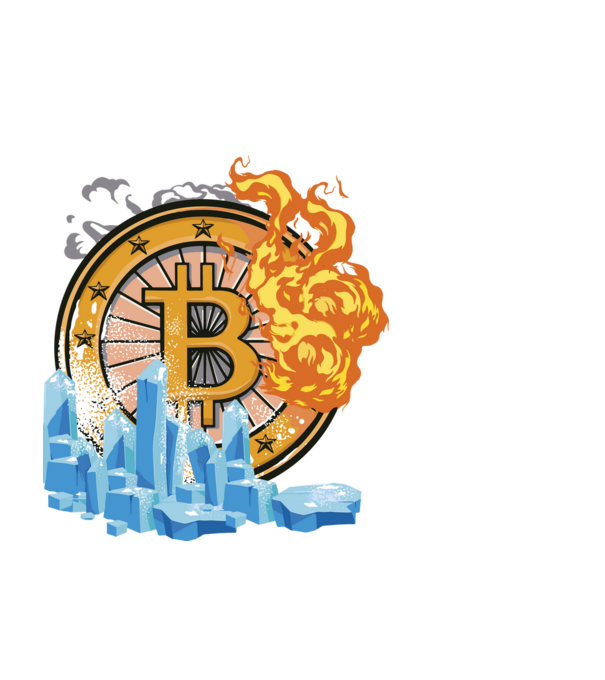 Logo Bitcoin model negru pe tricou
