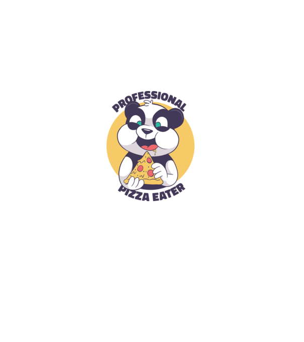 Panda Pizza model turcoaz pe tricou