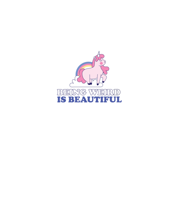 A fi ciudat este minunat Unicorn model alb pe tricou