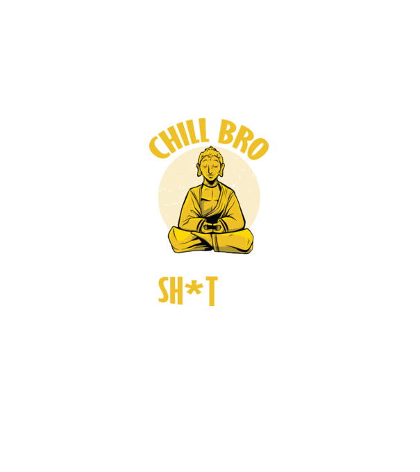 Calmează-te, lasă acel rahat Buddha model negru pe tricou