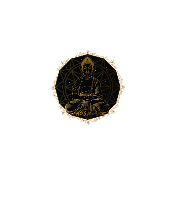 Buddha Mandala model negru pe tricou
