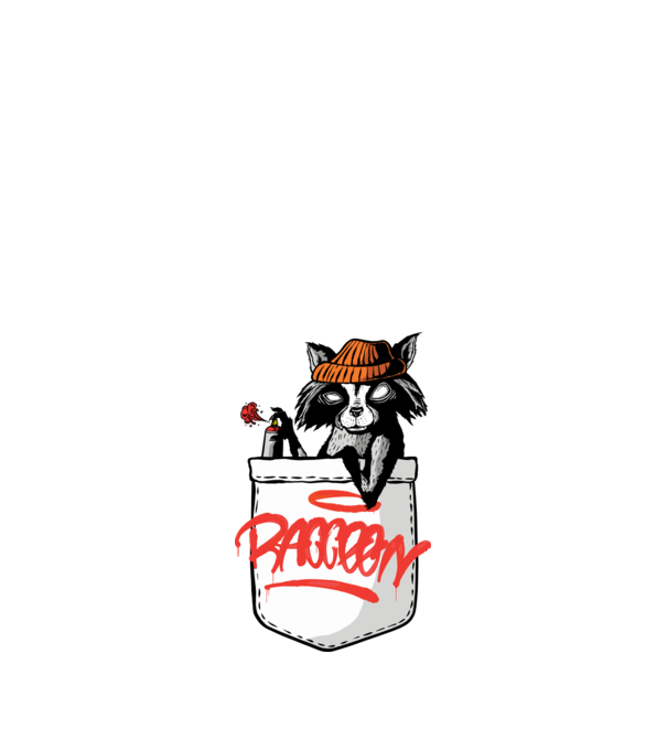 Raton de buzunar model nisipiu pe tricou
