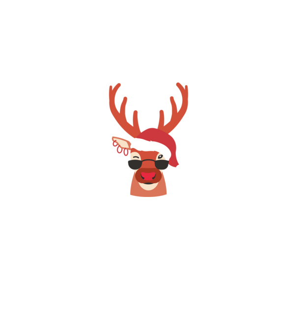 Cool Reindeer Rudolph model negru pe tricou