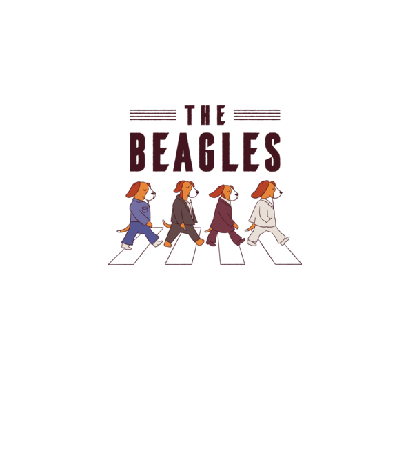 The Beagles model roz pe tricou