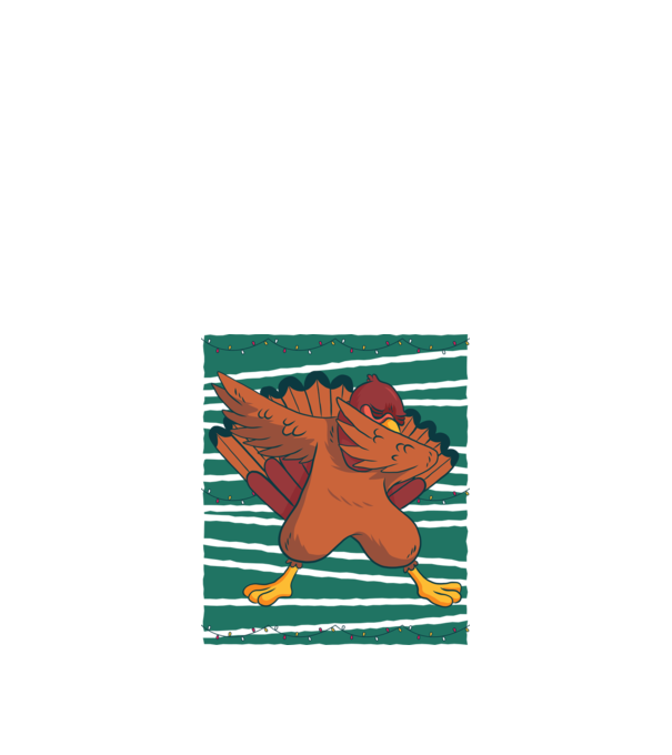 Curcan DAB Ziua Recunoștinței Thanksgiving model alb pe tricou