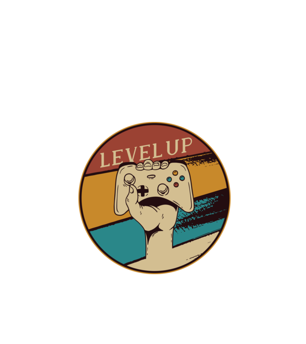 Level up - Trecere nivel Gamer model negru pe tricou