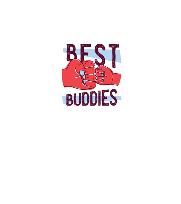 Best Buddies - Cei mai buni prieteni model alb pe tricou