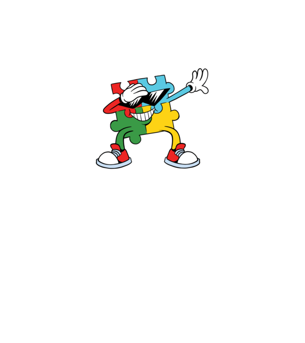 Autist DAB Puzzle model negru pe tricou