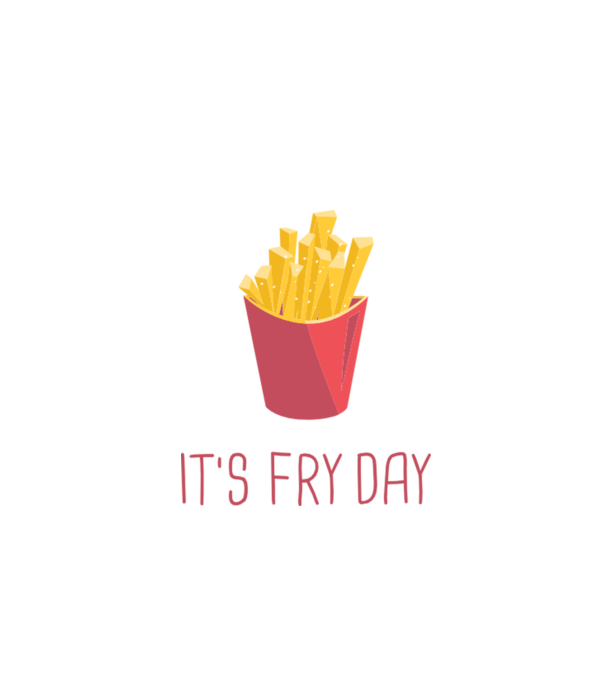 'It''s Fry Day' model negru pe tricou