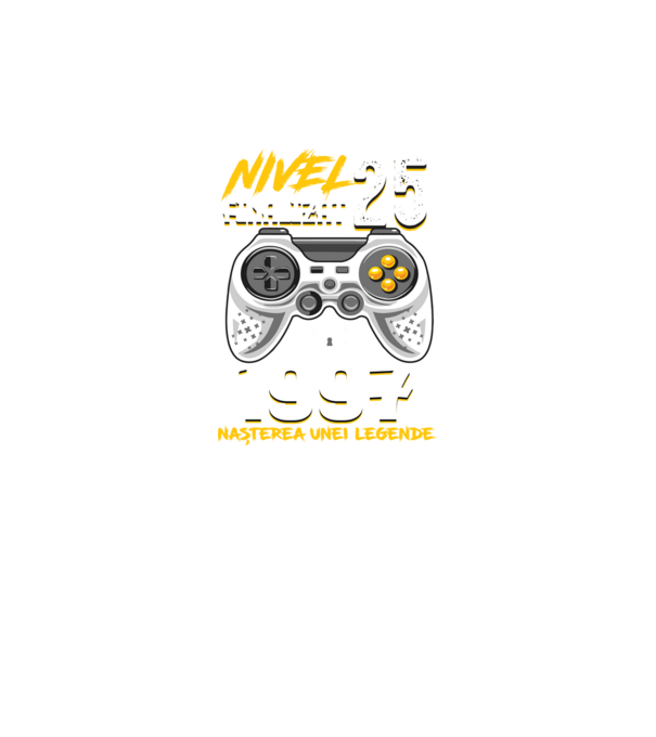 Nivel 25 finalizat. 1997 nașterea unei legende model negru pe tricou