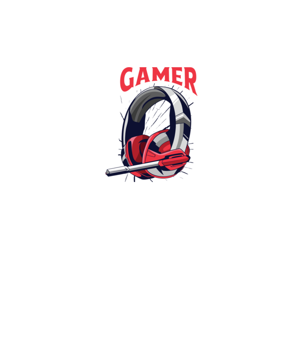Căști Gamer model gri pe tricou