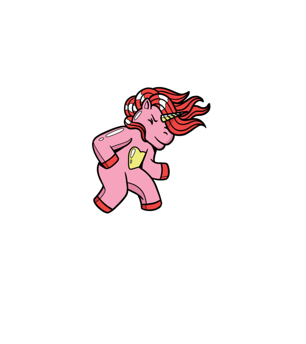Unicorn model albastru închis pe tricou
