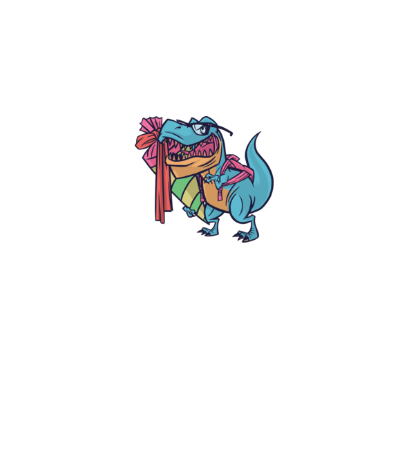 Elev T-rex model gri pe tricou