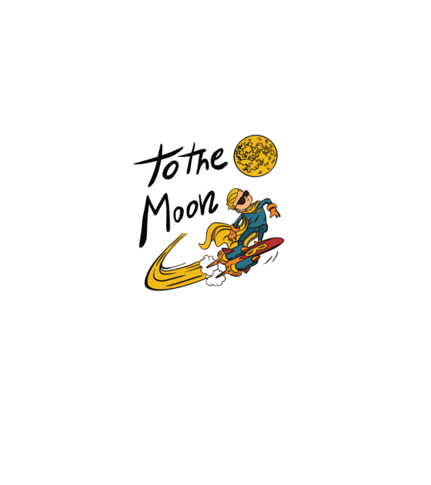 To the Moon Bitcoin model negru pe tricou