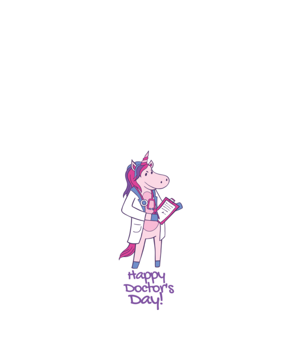 Medic Unicorn model negru pe tricou