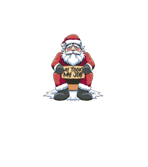 AI took my job Santa model turcoaz pe tricou