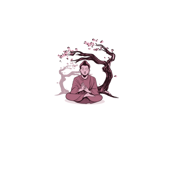 Buddha Meditație model gri pe tricou
