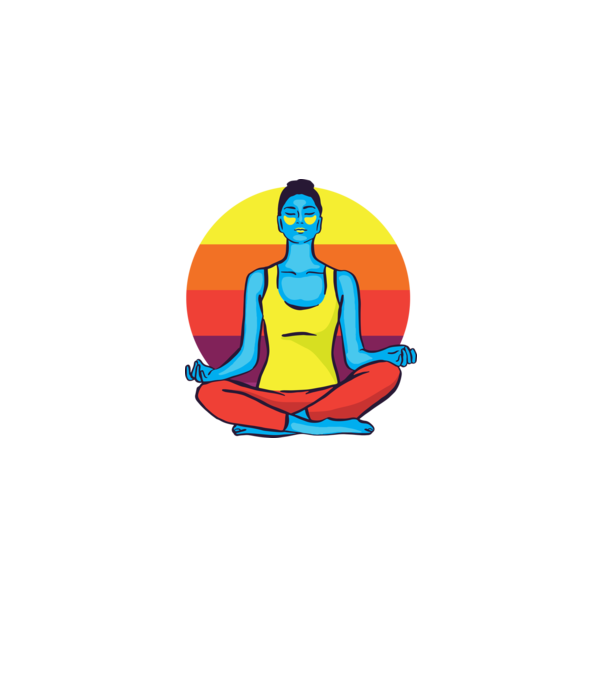 Yoga Meditație Retro model mov pe tricou