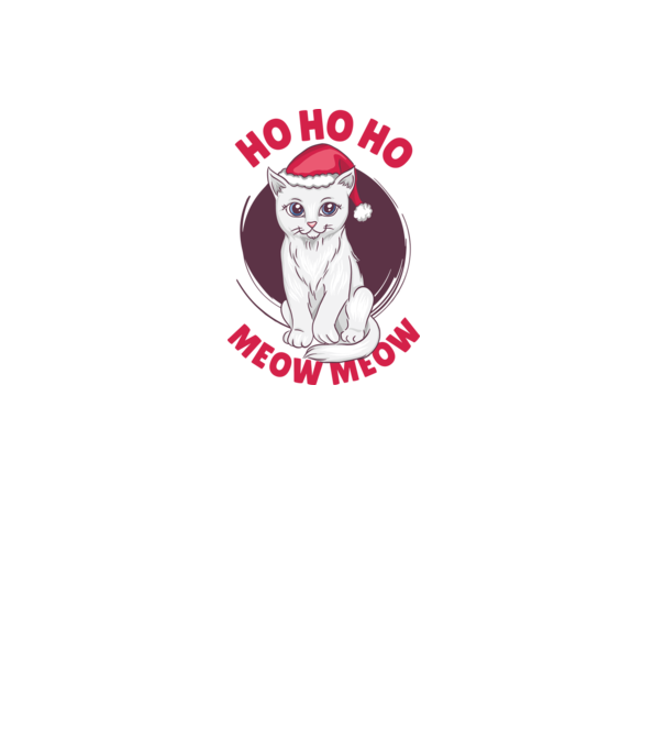 Ho Ho Ho Ho Ho Ho Ho Meow Meow Crăciun cu pisică model roz deschis pe tricou