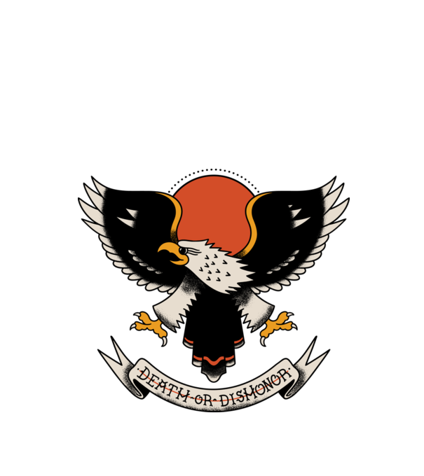 Eagle Tatuaj model turcoaz pe tricou