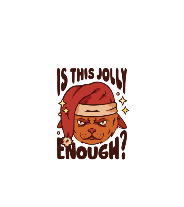 Is this Jolly enough tricou de Crăciun model turcoaz pe tricou