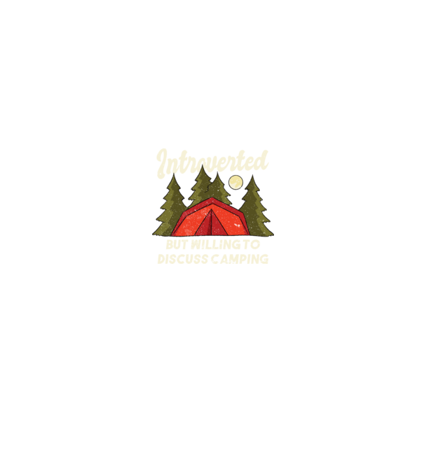 Camping Introvertit model negru pe tricou