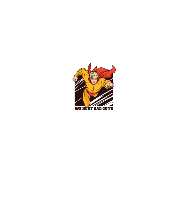 Supererou model alb pe tricou