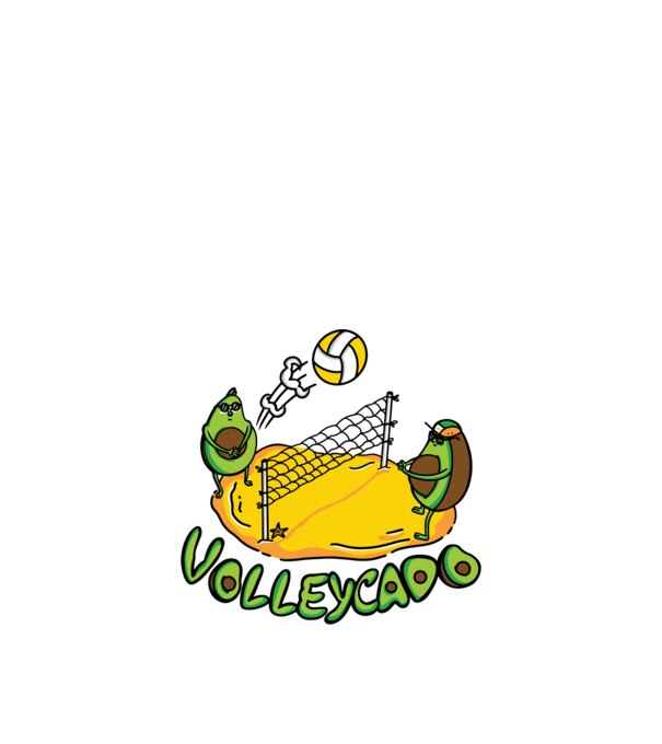 Avocado Volei model nisipiu pe tricou