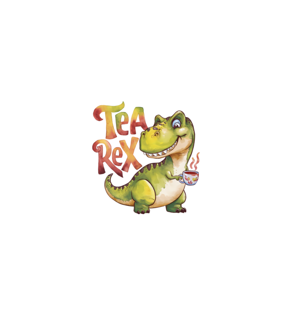 Tea Rex model alb pe tricou