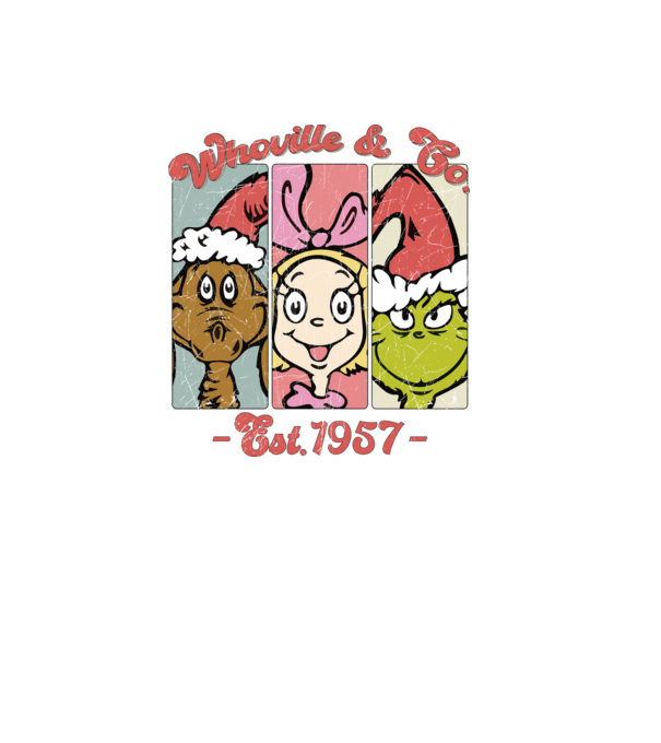 Whoville & Co. - Grinch model alb pe tricou