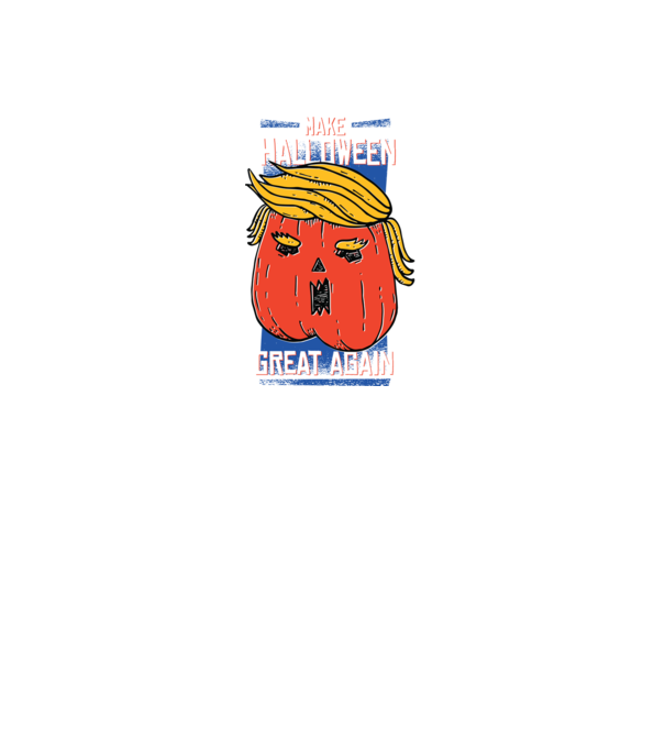 Make Halloween Great Again Trump model negru pe tricou