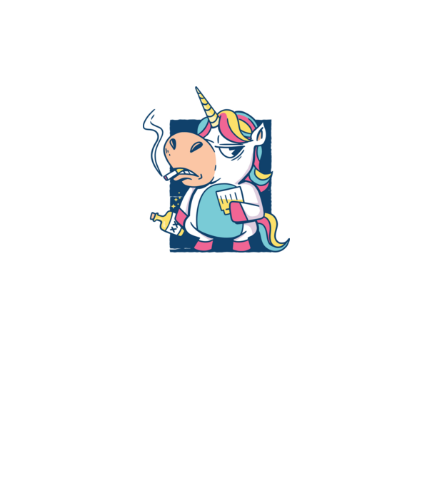 Unicorn rebel model gri pe tricou