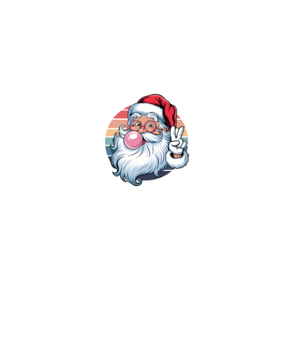 Bubble gum santa model negru pe tricou